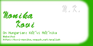 monika kovi business card